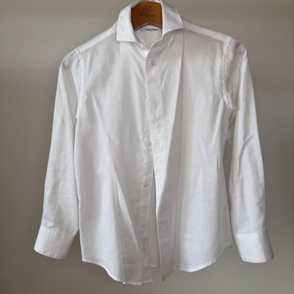 Calvin Klein Boys Black Suit Set 3 Piece Formal Outfit + Dress Shirt Sz 8 | Wedd - Picture 14 of 16